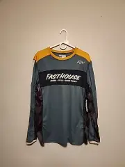 Fasthouse Speed Shop classic Acadia Long Sleeve jersey Heather indigo men L nwt