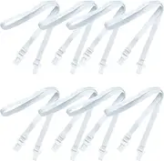 [LJJCSFF] 8 Pcs Bow Tie Strap Extender with Buckles Bow Tie Extension Adjustable Bow Tie Strap Bow Tie Elastic Strap Band White
