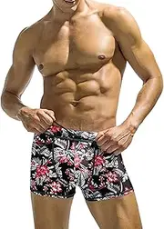 [COOFANDY] Men's Swimsuit Camo Quick Dry Mens Swimming Shorts Trunks with Pockets