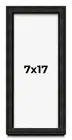 7x17 Shadow Box Black Rustic Barnwood Display Frame | 1.125 Inch Deep | 0.875 I