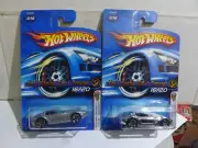 2 Variations 2005 F.E. Hotwheels Shelby GR-1 Concept Chrome Black Int. & Silver-