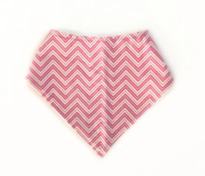 Pink Baby Girl Bib, Dribble Drool Bandana Handmade