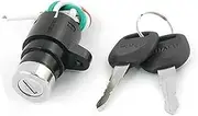 QASULER Ignition Switch Keys Lock, for Electric Scooters Bikes Bicycle Replacement Ignition Switch Lock Anti-Theft Ignition Lock