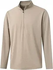 [M MAELREG] Quarter Zip Pullover Men Mock Neck Long Sleeve Performance Golf Athletic Pullover Half Zip Mens Sweatshirt