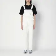 [Carhartt WIP] Straight bib overall in wax colour XS White