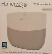 iHome Bedside Clock Speaker with Google Assistant and Bluetooth