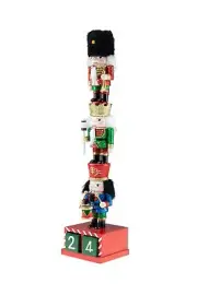Clever Creations Wooden Christmas Nutcracker Advent Calendar, Countdown to Ch...