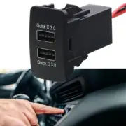 Fast Speed QC3.0 Double USB Charger for Car Supports Fast Charging of Multiple