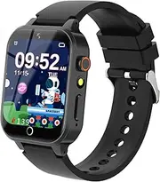 Cosjoype Smart Watch for Kids with 26 Puzzle Games, HD Touchscreen Camera, Video, Music Player, Habit Tracking, Pedometer, Alarm, Flashlight, 12/24 hr Format, Educational Toys, Ages 4-12