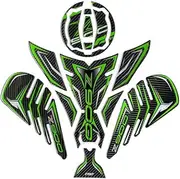 Tank Pad Set for Kawasaki Z900 from 2017 Green - Motorcycle - Tank Protector
