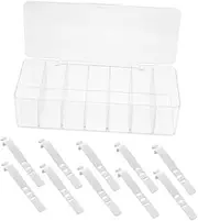 1 Set Compartment Charger Storage Box with Lid Desktop Cable Organizer for Tidy Cord Management Includes Cord Straps Dustproof and Convenient Cable Organizer
