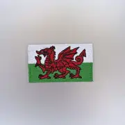 Wales Flag Patch — Iron On Badge Embroidered Motif — Welsh World Europe Dragon