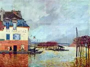 Flood at Port Manly Tile Mural Kitchen Bathroom Wall Backsplash Art 24x18