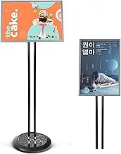 sign Stand Poster Stand,A3 Adjustable Heavy Duty Pedestal Sign Holder Floor Stand,Acrylic Frame Standing Floor For 11 X 17 Inch,Vertical And Horizontal View