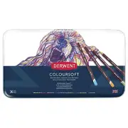 Derwent Coloursoft Colour Pencils Tin Case 36