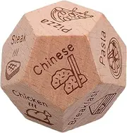 NOLITOY Food Decision Dice Game Unique Wooden Dice for Fun Dinner Choices for Birthdays Anniversaries and Special Occasions Creative Meal Decider for Parties