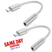High Rate 2PCS Type C to 3.5mm Earphone Adapter f Motorola Moto Z2 Force XT1789