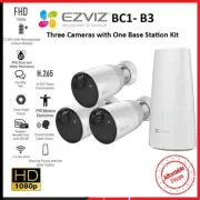 EZVIZ BC1-B3 Wire-Free Smart Camera System - 3 Pack 1080p Color Night Vision