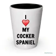 I love my Cocker Spaniel Shot Glass - Cocker Spaniel Lover gifts