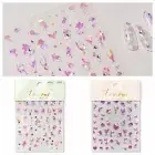 Cartoon Pink Jellyfish Diamond Mermaid Tail Nail Decals Lady