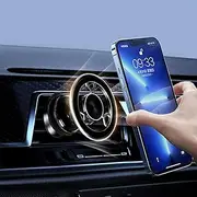 GUAGUA Strong Magnetic Car Phone Holder for Air Vent, for MagSafe Car Mount with 360° Rotation, Universal Compatibility for iPhone and Android Phones, Ideal for Car Travel,Black