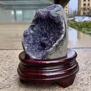 2.4LB Natural Uruguayan Amethyst Cluster purse Cave mineral Specimen