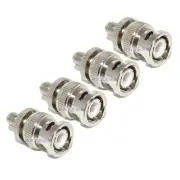 4 pk SMA female to BNC male coax RF connectors adapters