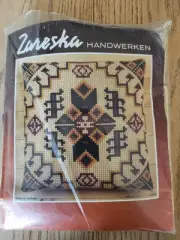 Zareska Cross Stitch Pillow Top 40 X 40 cm Open Pkg Complete Kit SW Aztec Print