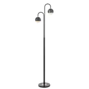 Odette Twin Light Black Marble Modern Floor Lamp