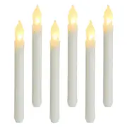 6 Pcs LED Electronic Candle Christmas Decor Flameless Candlesticks