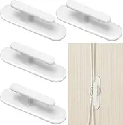 4 Pieces Cord Safety Blind Pull Twister Window Wrap Cleats Blind Holder Curtain Cord Wind Up Baby Child Proofing Window Gate Safety Adhesive Wall Hanging Hooks