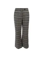 Grey Wool Checkered Trousers