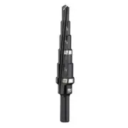 Milwaukee JAM-FREE 3/16 to 1/2 in. X 6 in. L Black Oxide Step Drill Bit 3-Flat