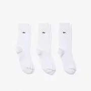 Unisex High-Cut Cotton Piqué Socks Three-Pack
