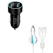 USB 3.0 Port Car Charger Quick Charge Adpater For iPhone Samsung - 12V
