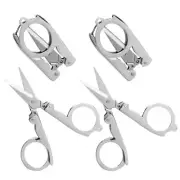 Folding Scissors, 4Pcs Stainless Steel Small Scissors Pocket Portable Foldabl...