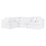 Birkshire Slip Cover Modular Sofa - White Linen Option 2