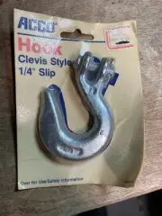 ACCO Babcock 1/4" Clevis Slip Hook 2,600 lbs. NOS USA Made Tool 1983 York PA