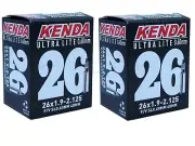 2x Kenda Bicycle tube 26 Inches Presta 47-559/56-559 (Ultra Lite)