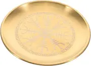 MINAOLULUS Stainless Steel Altar Tray with Elegant Patterns for Candle Holding and Storage Multifunctional Metal Tray for Rituals Ceremonies and Home Decor