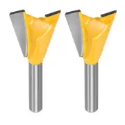 2pcs Dovetail Router Bit 7/8" Diameter 1/4" Shank Dovetail Joint Drill Bit