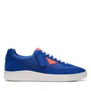 Clarks Mens Craft Rally Ace Blue Suede Active Court Sneakers Shoes