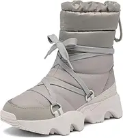 SOREL Women's Kinetic Impact NXT Waterproof Mid Boot, Chrome Grey/Moonstone, 9