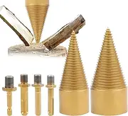 Log Splitting Drill Bit | Electric Drill Wood Splitting Bit Set | Removable Cones Wood Log Splitter, Woodworking Tool for Outdoor Camping Farm