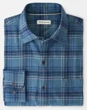 NEW MENS PETER MILLAR GOLF L/S FOREST KNOLLS COTTON SPORT DRESS Shirt, MEDIUM