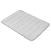 Bathroom Rug, 31" x 20" Memory Foam Non Slip Bath Mat for Bathroom, Light Gray