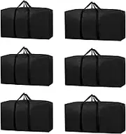 Moving Bags,6 Pack Moving Boxes,2 Sizes of Extra Large storage bags with Strong Zippers,Space Saving Oversized storage totes for Traveling