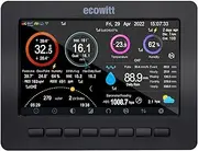 Ecowitt HP2550 Wi-Fi Weather Station With 7'' TFT Display Console, Various Sensors Support, 2 Backlight Modes, Easy Wi-Fi Configuration, Multiple Server Support, 433 MHz
