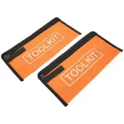 Orange Oxford Canvas Tool Bag Pouch Waterproof and Multipurpose 28x13cm