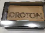 OROTON Laser Cut Wallet / Wristlet /Clutch Leather, biscotti Colour RRP $195.00